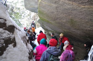in cave