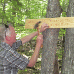 new trailhead sign goes up