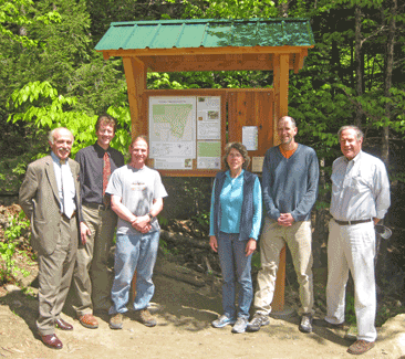 Trumbull-Nelson donated the cost and labor for the design and installation of this custom kiosk at Greensboro Ridge.