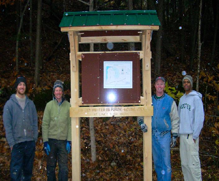 Timber Homes and Council Volunteers installed a beautiful new kiosk in October of 2008