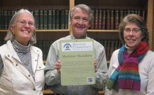 Donor Corb Moister with Exec. Director Adair Mulligan (L) and President Nancy Collier 