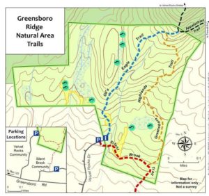 Map of Greensboro Ridge trails