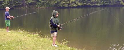 fishing on Storrs Pond
