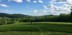 A mowed path winds through green fields at Hudson Farm