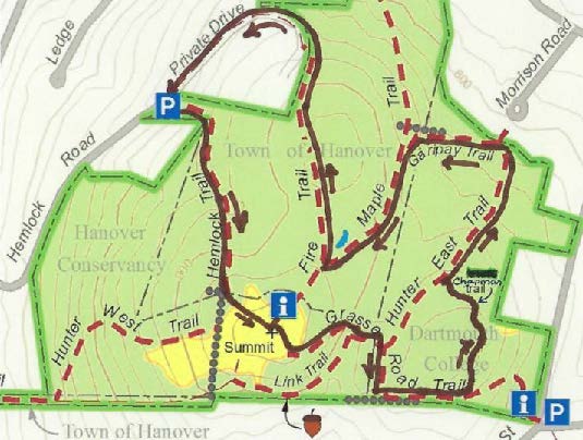 Balch Hill trail loop map