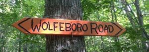 Wolfeboro road sign