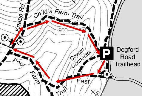 Childs Farm Loop trail map