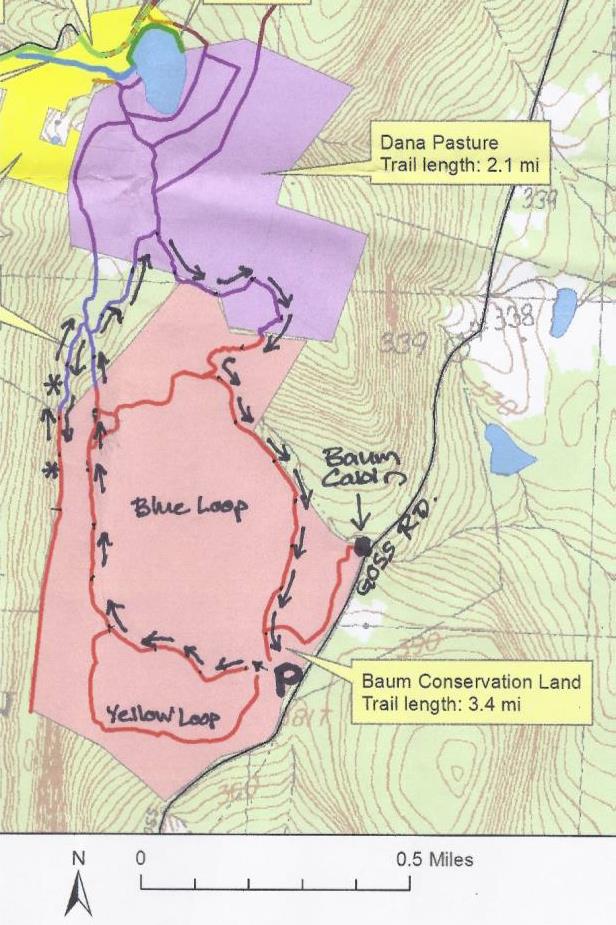 Baum area trail map