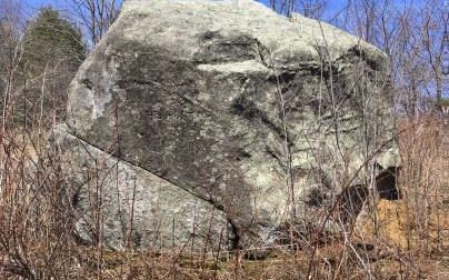 erratic boulder at Hayes Farm park