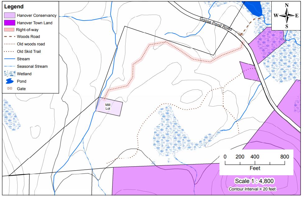 Mill Lot Access Map