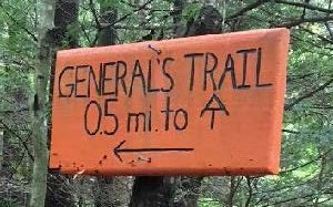 General's Trail sign